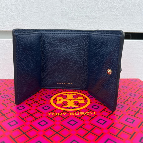 Tory Burch Robinson Mini Flap Wallet Navy Women’s accesories - Picture 4 of 12